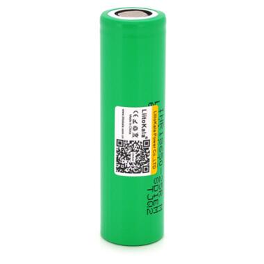 Акумулятор 18650 Li-Ion 2500mah (2450-2650mah), 3.7V (2.75-4.2V), green, PVC BOX Liitokala (Lii-25R) фото №1