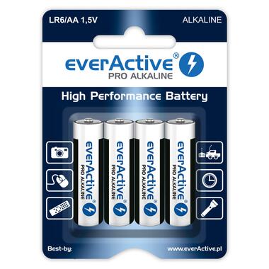 Батарейка лужна everActive Pro EVLR6-PRO, AA/LR6, блістер 4шт фото №1