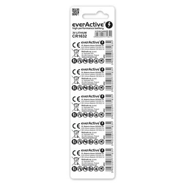 Батарейка литиевая everActive CR1632-5, 3V, блистер 5шт разрывной фото №2