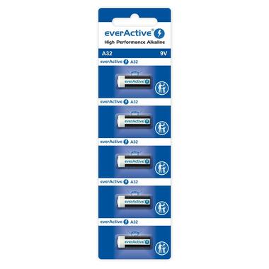 Батарейка щелочная everActive 32A 5BL, 9V, блистер 5шт разрывной фото №1