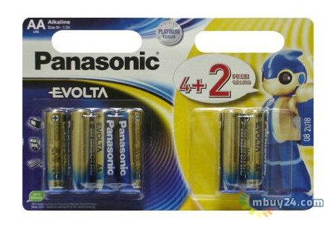 Батарейка Panasonic Evolta AA BLI (4 2) Alkaline (LR6EGE/6B2F) фото №1