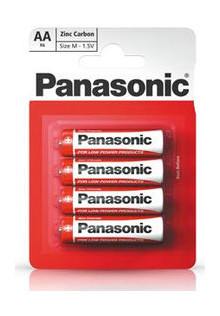 Батарейка Panasonic Red Zink R6 BLI 4 Zink-Carbon фото №1
