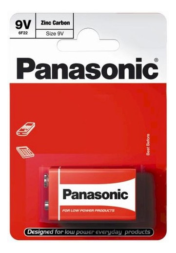 Батарейка Panasonic Red Zink 6F22 BLI 1 Zink-Carbon фото №1