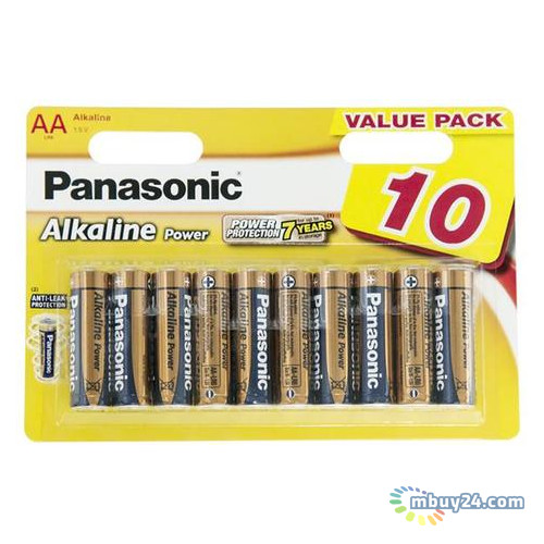 Батарейка Panasonic Alkaline Power AA BLI 10 (LR6REB/10BW) фото №1