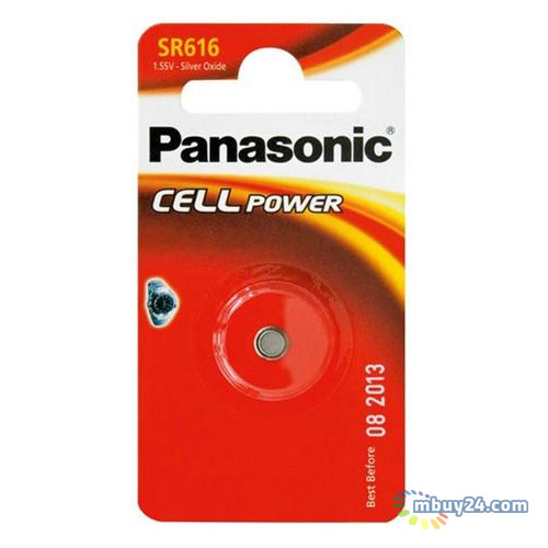 Батарейка Panasonic SR616 * 1 Silver Oxide (SR-616EL/1B) фото №1