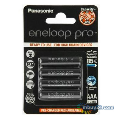 Акумулятор Panasonic Eneloop Pro AAA 930 mAh 4BP (BK-4HCDE/4BE) фото №1