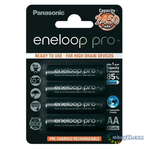 Аккумулятор Panasonic Eneloop Pro AA 2450 mAh фото №2