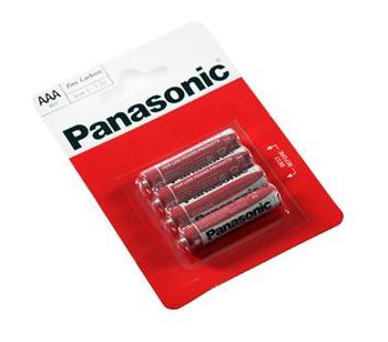 Батарейка Panasonic Red Zink R03 Bli 4 Zink-Carbon фото №1