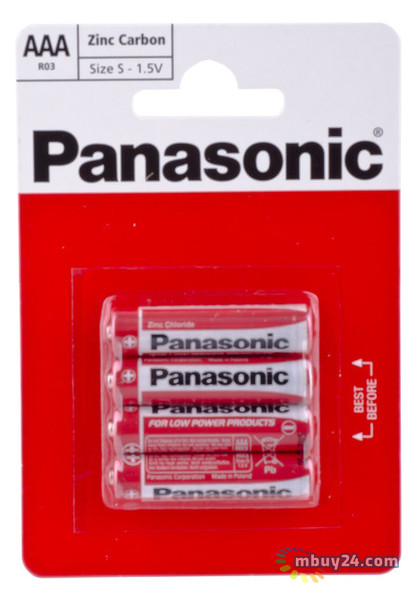 Батарейка Panasonic R03 Special Blister 1x4 (R03REL/4BPU) фото №2