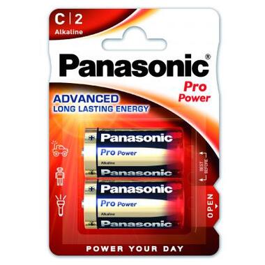 Батарейка Panasonic PRO POWER лужна C(LR14) блістер, 2 шт. (LR14XEG/2BP) фото №1