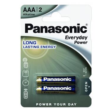 Батарейка Panasonic EVERYDAY POWER лужна AAА блістер, 2 шт. (LR03REE/2BR) фото №1