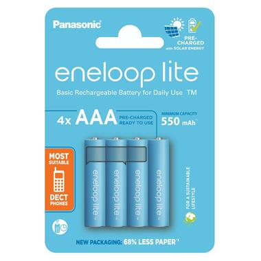 Акумулятор Panasonic Eneloop Lite BK-4LCCE/4CP, AAA/(HR03), 550mAh, LSD Ni-MH, Eco Blister 4шт фото №1