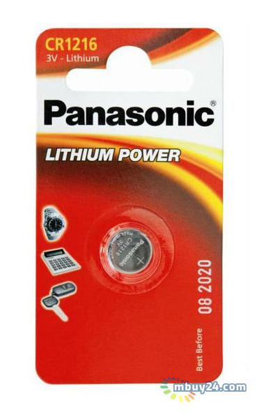 Батарейка Panasonic CR 1216 BLI 1 Lithium фото №1