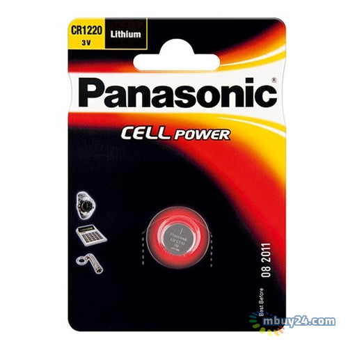 Батарейка Panasonic CR 1220 BLI 1 Lithium фото №1
