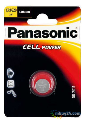 Батарейка Panasonic CR 1620 BLI 1 Lithium фото №1
