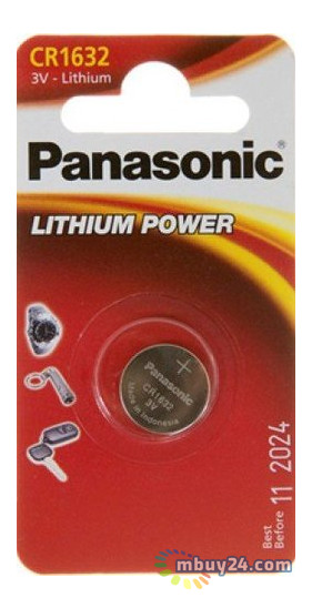 Батарейка Panasonic CR 1632 BLI 1 Lithium фото №1