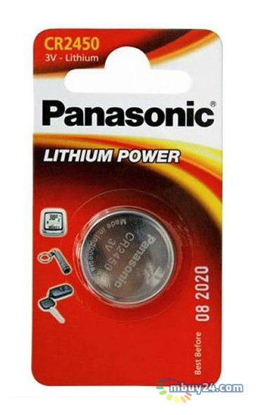 Батарейка Panasonic CR 2450 BLI 1 Lithium фото №1