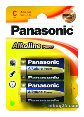 Батарейка Panasonic alkaline power C LR14REB/2BP Блистер 2шт (BATT-PAN-LR14REB-2BP) фото №1