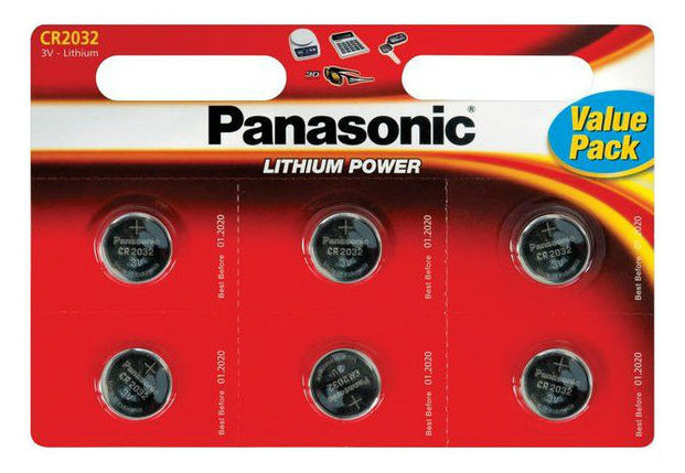 Батарейка Panasonic CR-2032EL/6BP фото №1