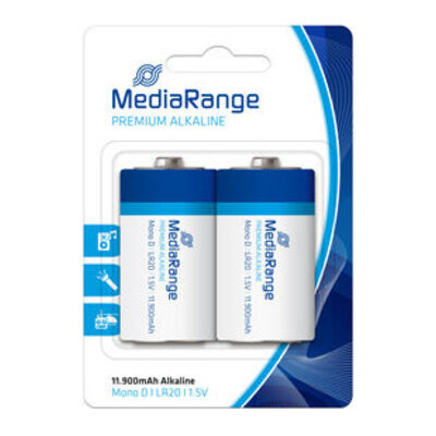 Батарейка MediaRange Premium Alkaline Micro D LR20 1.5V 2 шт (MRBAT109) фото №1