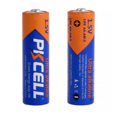 Батарейка AA/HR6, 1.5V, Лужна, PKCELL, 2pc/card (LR6-2B) фото №1