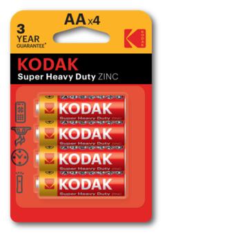 Батарейка Kodak EXTRA HEAVY DUTY R 6 уп. 1x4 шт. (30951044) фото №1