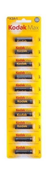 Батарейки Kodak MAX LR03 1 шт 1х10 відривна (30953512) фото №1