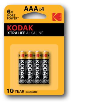 Батарейки Kodak XTRALIFE LR03 1x4 шт блістер (30951990) фото №1