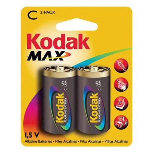 Батарейка Kodak alkaline LR14 1x2 шт фото №1