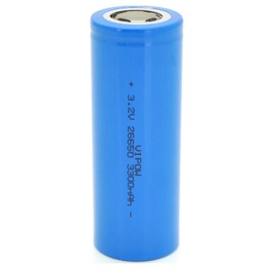 Аккумулятор 26650 3300mAh, LiFePO4, FlatTop, 3.2V, Blue Vipow (IFR26650-3300mAhFT / 31075) фото №1