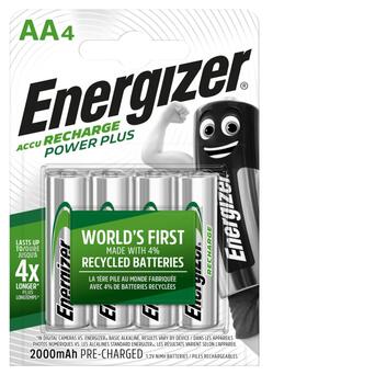 Акумулятор Energizer Recharge Power Plus, AA/(HR6), 2000mAh, LSD Ni-MH, блістер 4шт фото №1