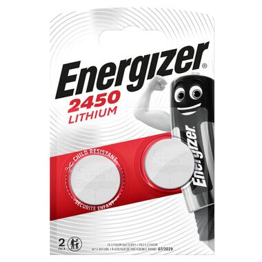 Батарейка літієва Energizer 2450 Lithium, 3V, блістер 2шт фото №1