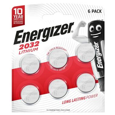 Батарейка Energizer 2032 Lithium, CR2032 BL 6шт фото №1