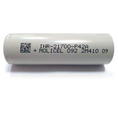 Акумулятор Li-Ion 21700 Molicel INR21700-P42A 4200мАг 45A (MOL-INR21700-P42A) фото №5