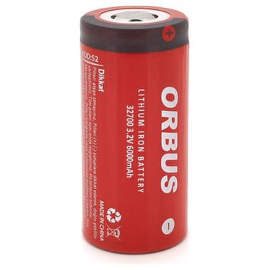 Акумулятор 32700 LiFEPO4, 6000mAh, 3.2V, RED/GREY Orbus (ORB32700-48G) фото №1