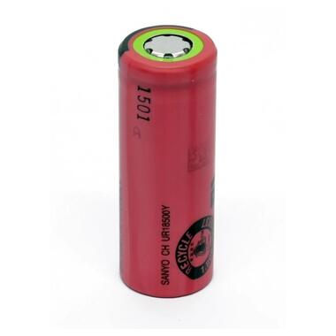 Акумулятор 18500 Li-Ion Sanyo UR18500Y 1 pin (+), 1300mAh, 2.6A, 4.2/3.7/2.75V, Red фото №1