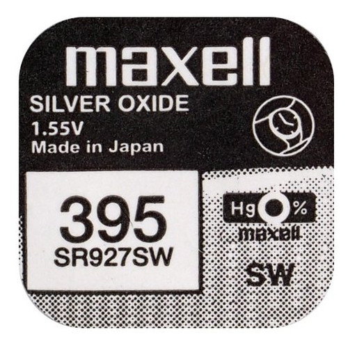 Батарейка срібно-цинкова Maxell 395 SR927SW (G7, 399), 1.55V, блістер фото №2