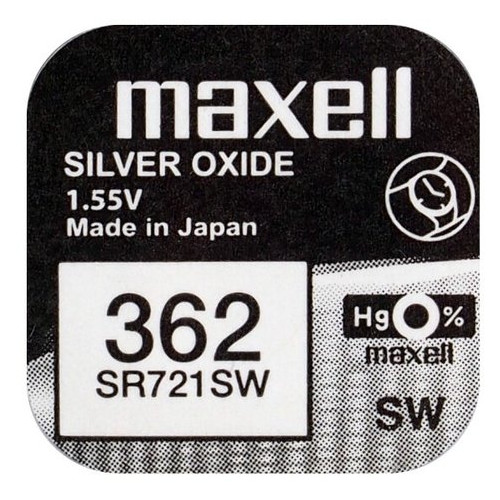 Батарейка срібно-цинкова Maxell 362 SR721SW (G11, AG11, LR58), 1.55V фото №2