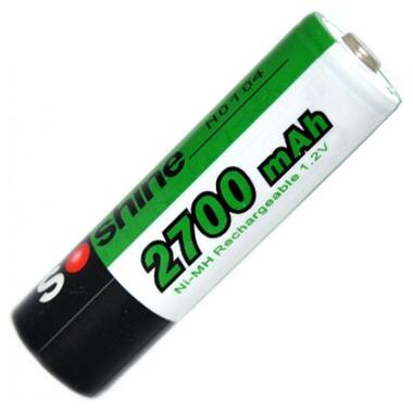Аккумулятор Soshine AA2700, AA/(HR6), 2700mAh, Ni-MH, поштучно!, China, Green фото №1