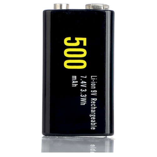 Акумулятор Soshine USBLi-7.4V-500, 6F22 (крона), зарядка microUSB, 7.4V, 500mAh, літій-полімерний (Li-Po), LED, Black фото №12