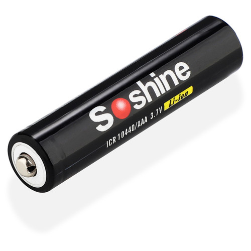 Акумулятор 10440/AAA літій-іонний (Li-Ion) Soshine 10440-3.7-350 350mAh, 3A, 4.2/3.7/2.5V, Black фото №3