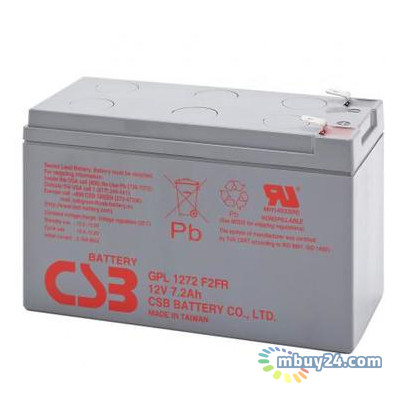 Батарея до ДБЖ CSB 12В 7.2 Ач (GPL1272F2) фото №1