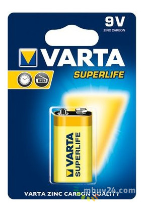 Батарейка Varta Superlife 6F22 BLI 1 Zink-Carbon фото №1