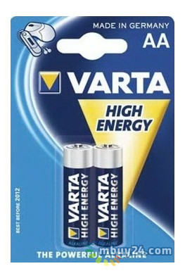 Акумулятор Varta High Energy AA BLI 2 Лужний фото №1
