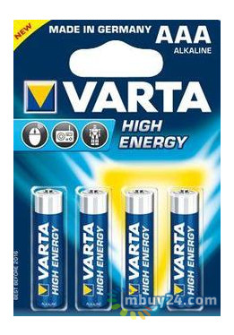 Батарейка Varta High Energy AAA BLI 4 Alkaline фото №1