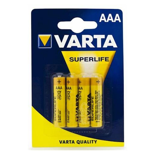Батарейка Varta Superlife 2003 AAA/LR03 BL 4шт Жовта фото №1