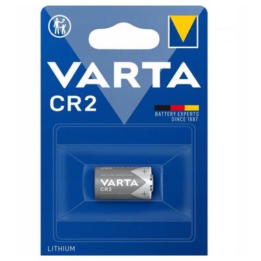 Літієва батарея Varta CR2 (модель 6206), 3V, блістер 1шт, Китай фото №1