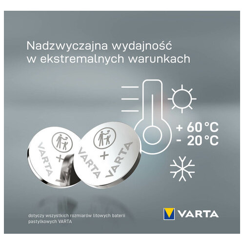 Літієва батарея Varta Lithium CR2032, 3V, блістер 2 шт. фото №5