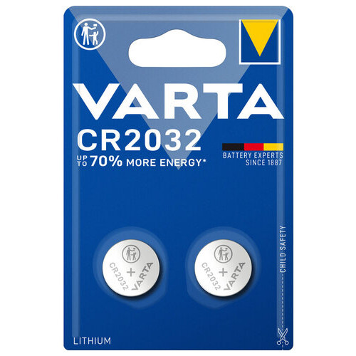 Літієва батарея Varta Lithium CR2032, 3V, блістер 2 шт. фото №1
