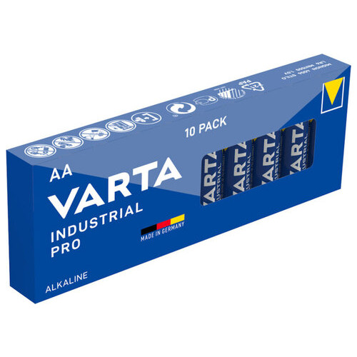 Батарейка лужна Varta Industrial PRO 4006 10 Pack, AA/(HR6), коробка 10шт фото №1